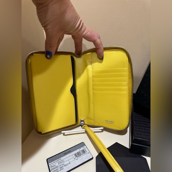 PRADA RARE PALM TREE WALLET/MINI Pochette - Picture 9 of 13